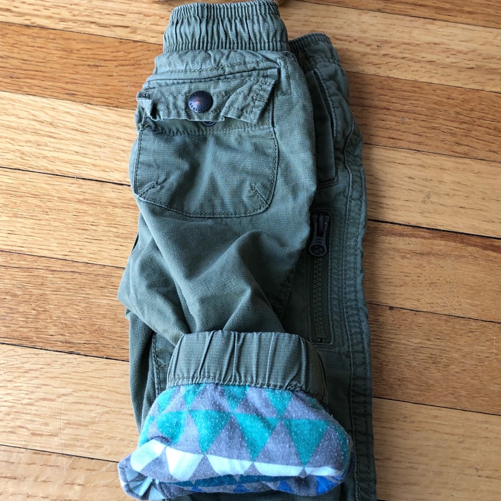 Lined green pants - perfect for fall!